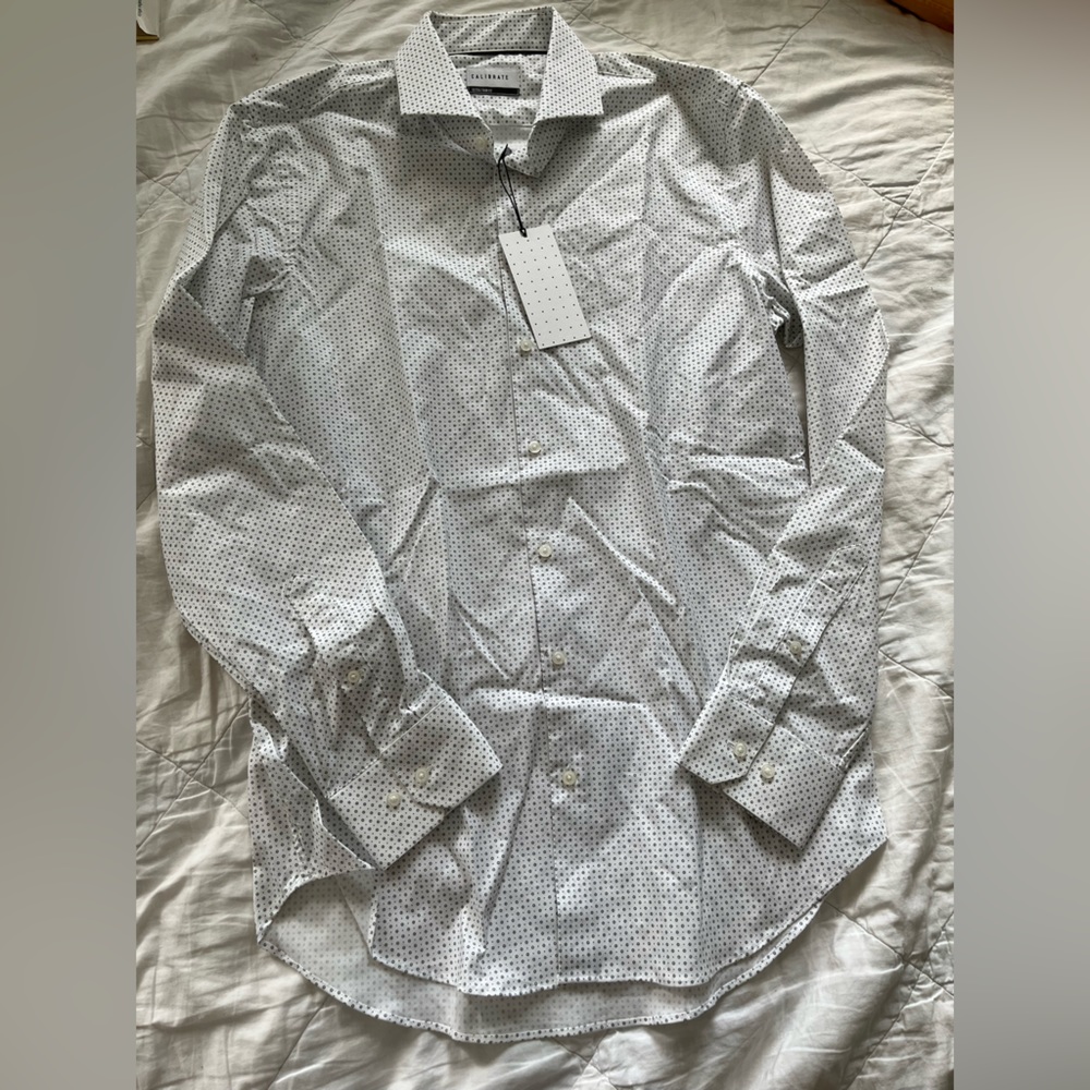 NWT: white button down shirt